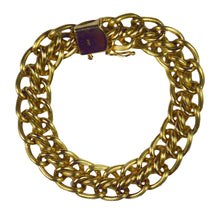Load image into Gallery viewer, 14K Yellow Gold Engraved Double Curb Link Bracelet
