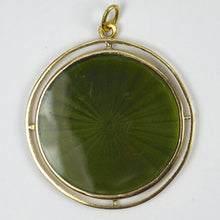 Load image into Gallery viewer, Green Enamel Baby 18K Yellow Gold Charm Pendant

