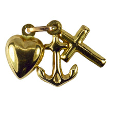 Load image into Gallery viewer, 9K Yellow Gold Faith Hope and Love Charm Pendant
