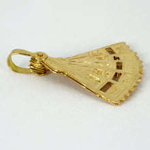 Load image into Gallery viewer, 9K Yellow Gold Fan Charm Pendant

