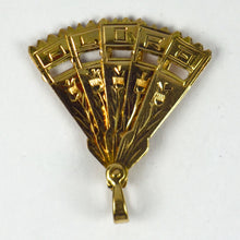 Load image into Gallery viewer, 9K Yellow Gold Fan Charm Pendant
