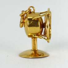 Load image into Gallery viewer, 18K Yellow Gold Mechanical Desk Fan Charm Pendant

