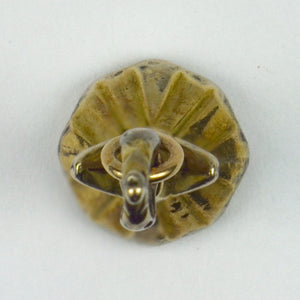 Foiled Rock Crystal Fob Seal Charm Pendant