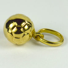 Load image into Gallery viewer, French 18K Yellow Gold Football Soccer Charm Pendant

