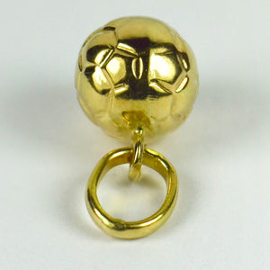 French 18K Yellow Gold Football Soccer Charm Pendant