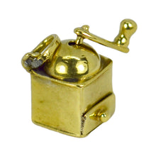Load image into Gallery viewer, Coffee Grinder 14K Yellow Gold Charm Pendant
