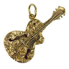 Load image into Gallery viewer, 9K Yellow Gold Electric Guitar Charm Pendant

