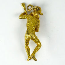 Load image into Gallery viewer, 18 Karat Yellow Gold Harlequin and Lute Charm Pendant
