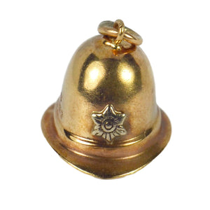 9K Rose White Gold Policeman’s Hat Charm Pendant