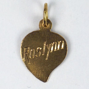 9K Yellow Gold Roslynn Love Heart Charm Pendant