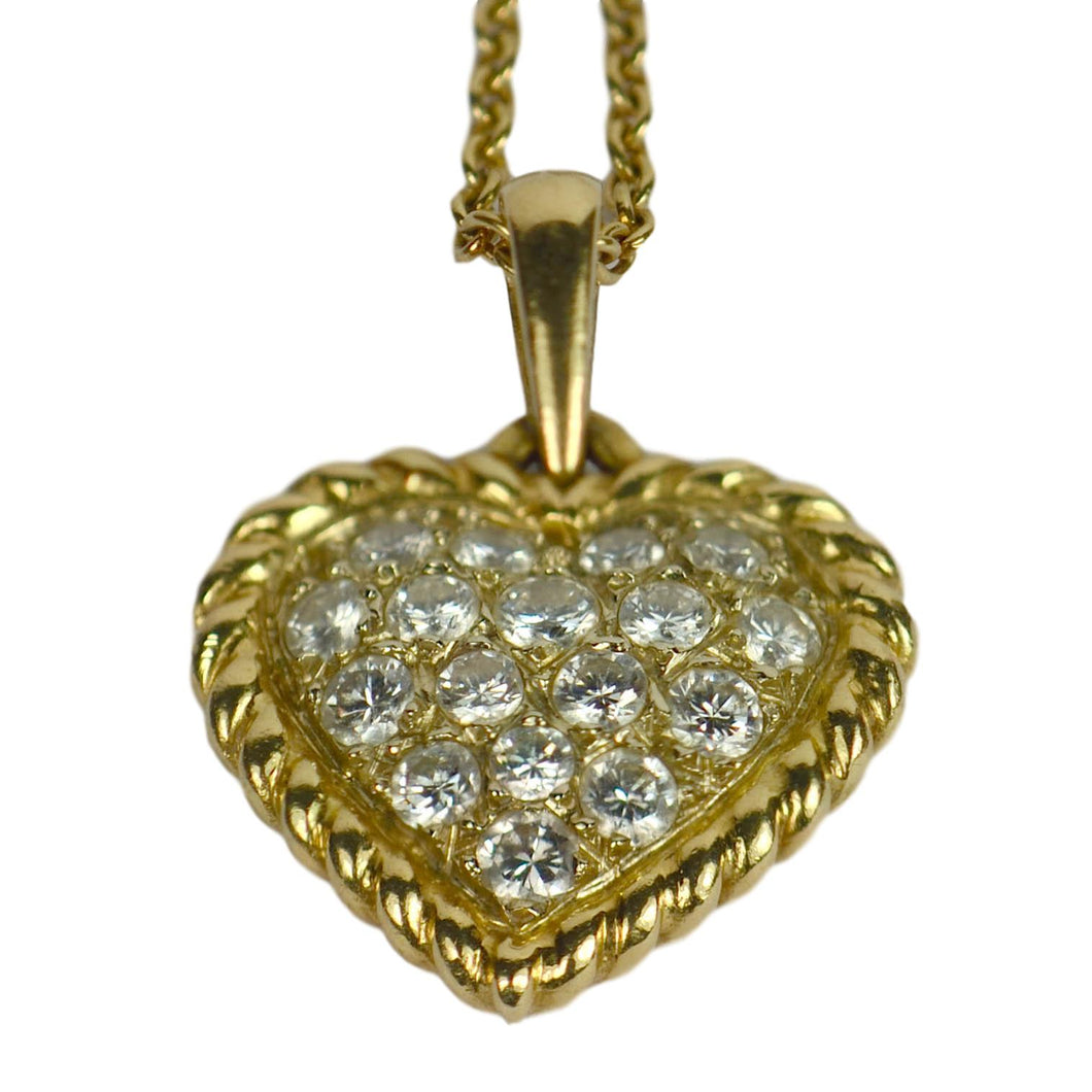 Van Cleef & Arpels Diamond Gold Heart Pendant Necklace