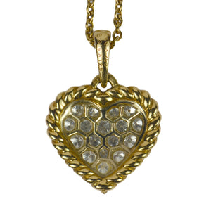 Van Cleef & Arpels Diamond Gold Heart Pendant Necklace