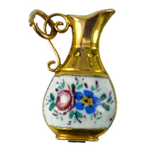 Load image into Gallery viewer, 9K Yellow Gold Enamel Jug Charm Pendant
