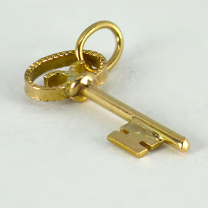9K Yellow Gold Key Charm Pendant