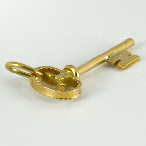 9K Yellow Gold Key Charm Pendant