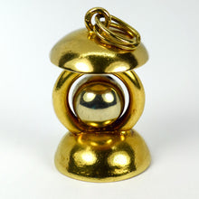 Load image into Gallery viewer, 18 Karat Yellow White Gold Lantern Charm Pendant
