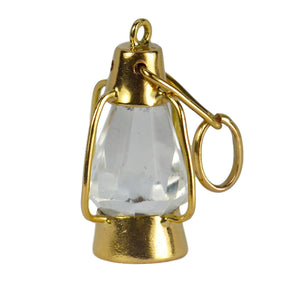 18K Yellow Gold Paste Lantern Charm Pendant