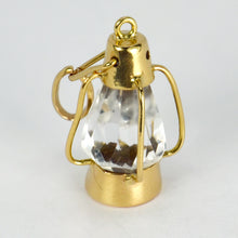 Load image into Gallery viewer, 18K Yellow Gold Paste Lantern Charm Pendant
