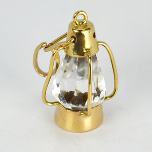 18K Yellow Gold Paste Lantern Charm Pendant
