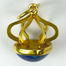 Load image into Gallery viewer, 18 Karat Yellow Gold Swiss Lapis Charm Pendant
