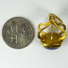 Load image into Gallery viewer, 18 Karat Yellow Gold Swiss Lapis Charm Pendant
