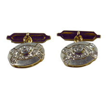 Load image into Gallery viewer, Art Deco Diamond Platinum Gold Cufflinks
