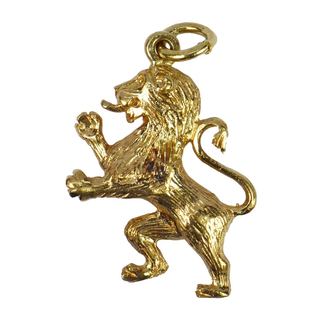 9K Yellow Gold Lion Charm Pendant