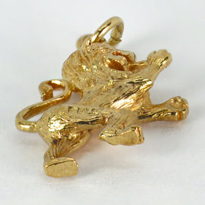 9K Yellow Gold Lion Charm Pendant