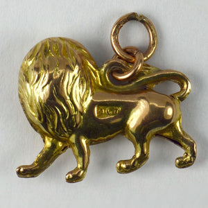 9K Yellow Gold Lion Charm Pendant