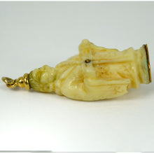 Load image into Gallery viewer, 18 Karat Yellow Gold Bone Chinese Man Charm Pendant
