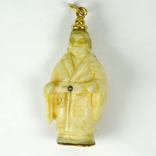 Load image into Gallery viewer, 18 Karat Yellow Gold Bone Chinese Man Charm Pendant
