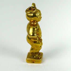 18 Karat Yellow Gold Manneken Pis Charm Pendant