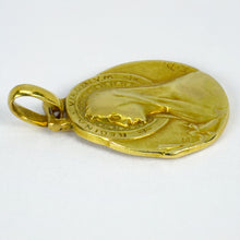 Load image into Gallery viewer, French Emile Dropsy Virgin Mary 18K Yellow Gold Medal Pendant
