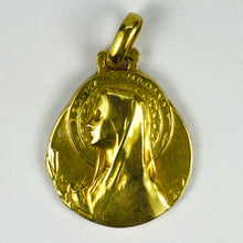 Load image into Gallery viewer, French Emile Dropsy Virgin Mary 18K Yellow Gold Medal Pendant
