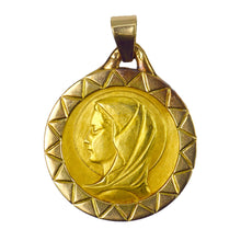 Load image into Gallery viewer, French Virgin Mary 18K Yellow Gold Charm Pendant
