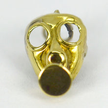 Load image into Gallery viewer, Gas Mask 9K Yellow Gold Charm Pendant

