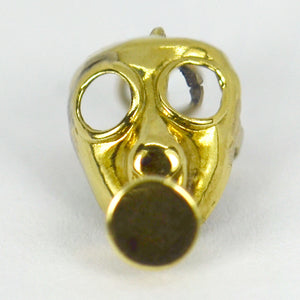 Gas Mask 9K Yellow Gold Charm Pendant