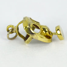 Load image into Gallery viewer, Gas Mask 9K Yellow Gold Charm Pendant
