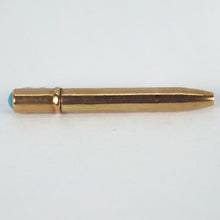 Load image into Gallery viewer, Propelling Pencil 9K Rose Gold Turquoise Charm Pendant
