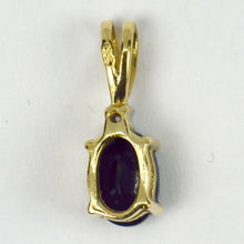 Load image into Gallery viewer, Sapphire Diamond 18K Yellow White Gold Charm Pendant
