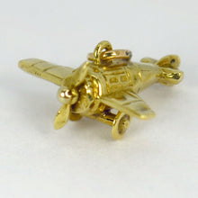 Load image into Gallery viewer, Airplane 14K Yellow Gold Charm Pendant
