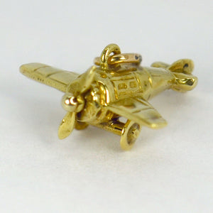 Airplane 14K Yellow Gold Charm Pendant