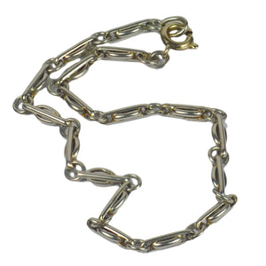 Platinum Fancy Link Charm Bracelet