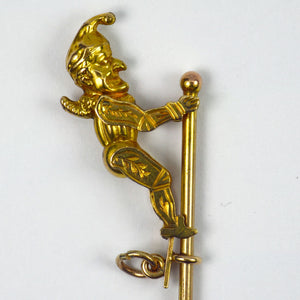 Punchinello Mechanical Mr Punch 9K Gold Charm Pendant