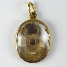 Load image into Gallery viewer, French Madonna and Child 18K Yellow Gold Rock Crystal Charm Pendant
