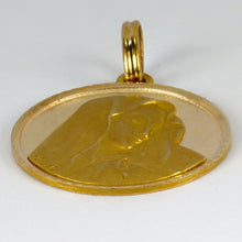 Load image into Gallery viewer, French Dropsy Virgin Mary 18K Yellow Gold Medal Pendant
