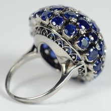 Load image into Gallery viewer, Sapphire Diamond Bombe Cocktail Ring
