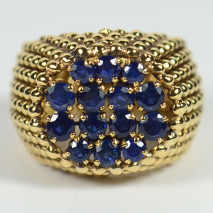 French Sapphire Gold Ring, circa 1950