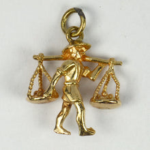 Load image into Gallery viewer, 9K Yellow Gold Market Seller Charm Pendant
