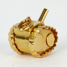 Load image into Gallery viewer, 18K Yellow Gold Military Tank Charm Pendant
